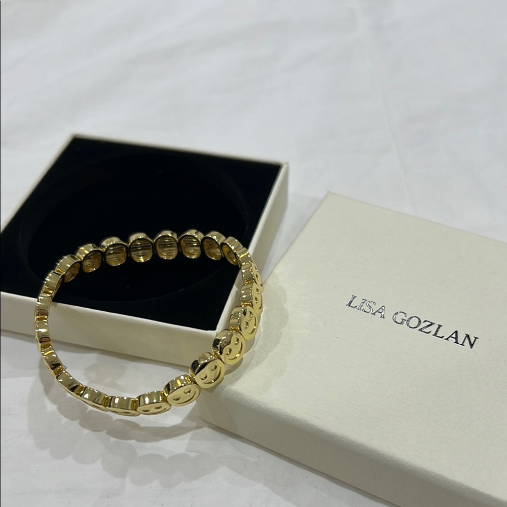 Gold Smile Face Bracelet